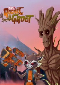 Marvel's Rocket & Groot Cover, Online, Poster